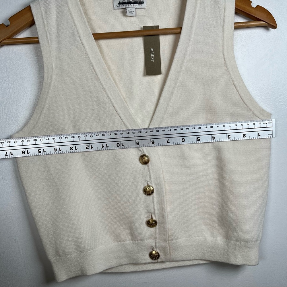 J.Crew Emilie Women’s Sweater-Vest New Sizes S,M Ivory - Picture 15 of 15